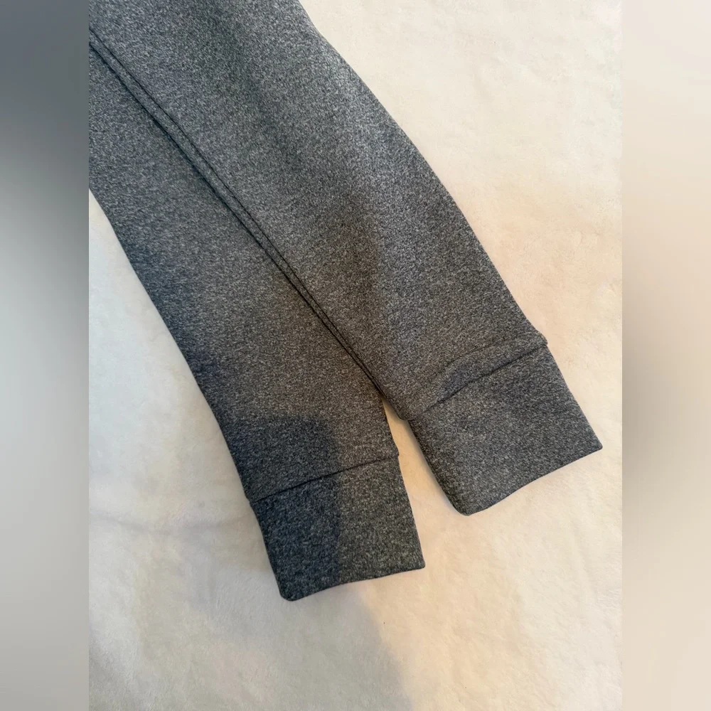Nike Size M Dri-FIT Full Zip Hoodie Gray with Pink Swoosh Athletic Sweatshirt - Picture 11 of 13